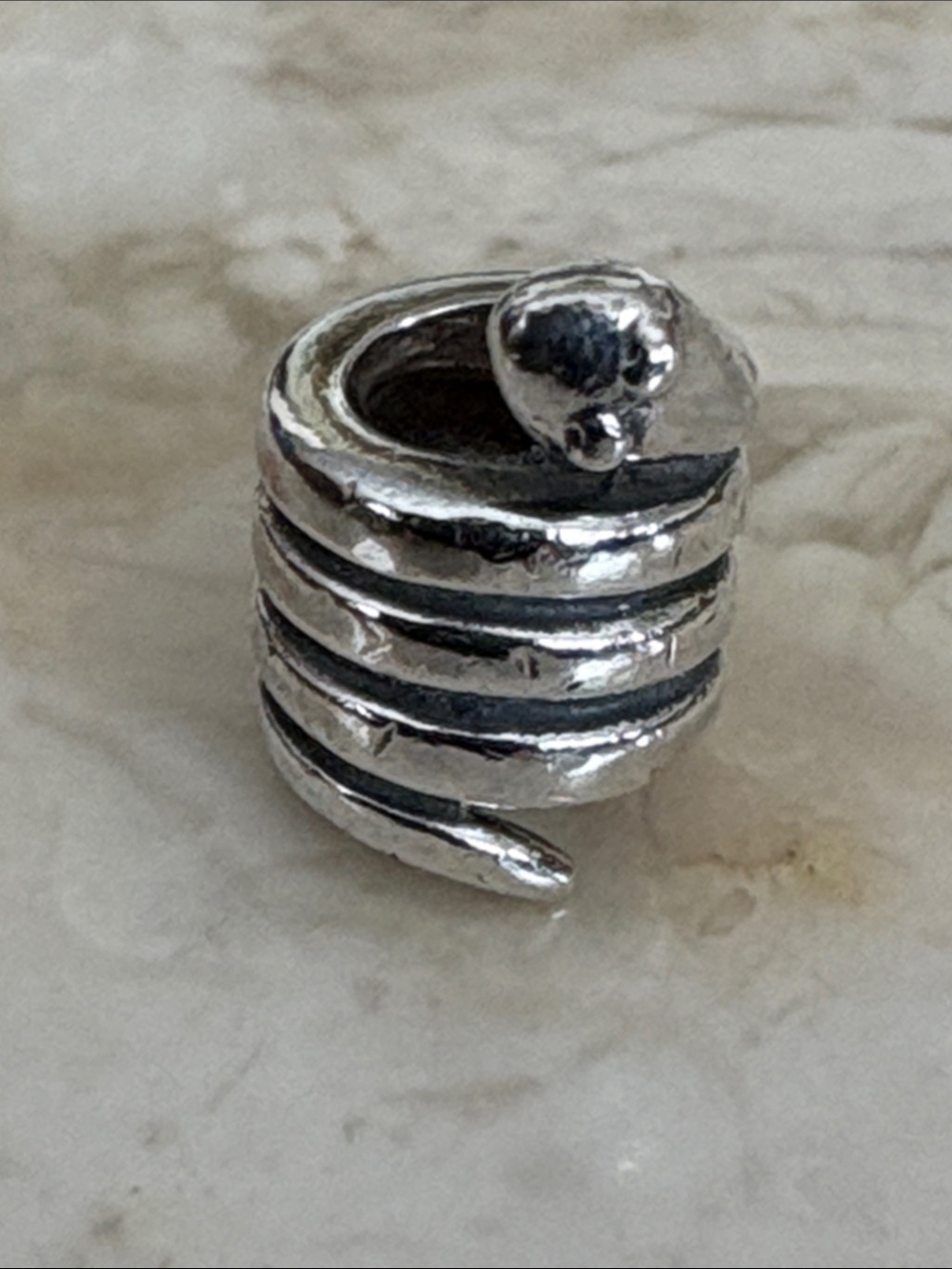 Authentic Pandora ALE 925 Sterling Silver Coiled Snake Bead Charm Retired Rare - Picture 6 of 6
